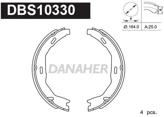 Brake Shoe Set, parking brake (DBS10330)