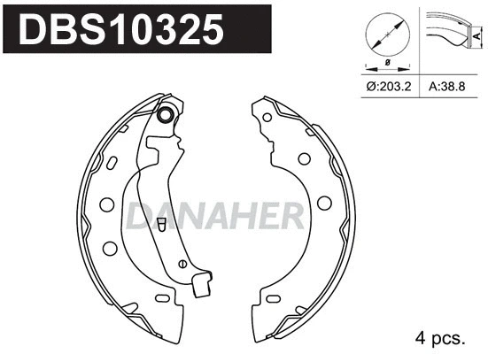 Brake Shoe Set (DBS10325)