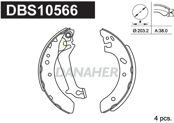 Brake Shoe Set (DBS10566)