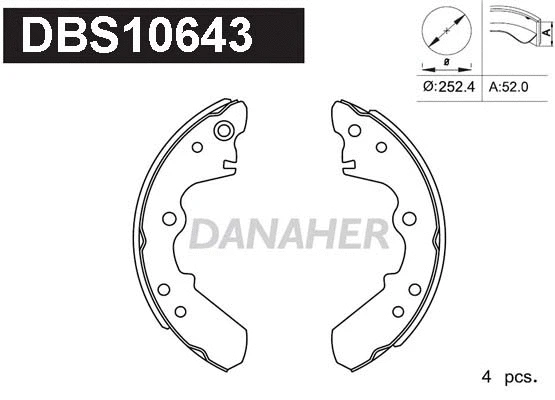 Brake Shoe Set (DBS10643)