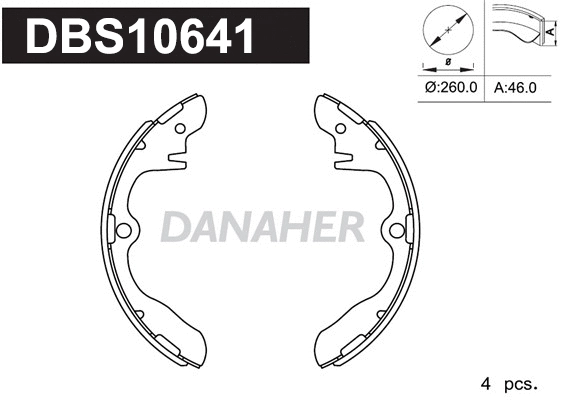 Brake Shoe Set (DBS10641)