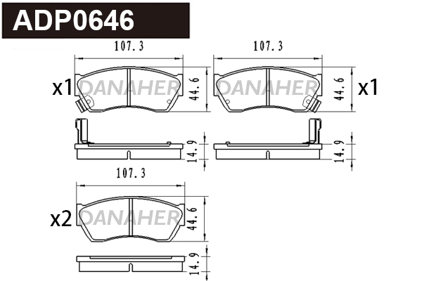 Brake Pad Set, disc brake (ADP0646)