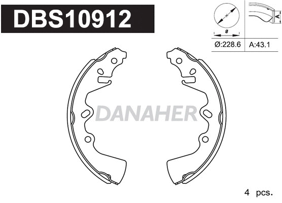 Brake Shoe Set (DBS10912)