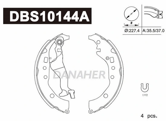 Brake Shoe Set (DBS10144A)