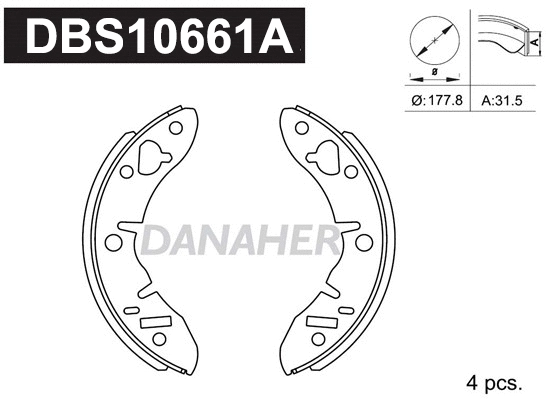 Brake Shoe Set (DBS10661A)