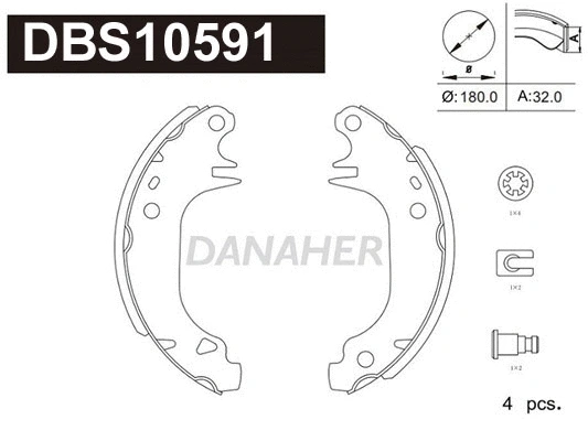 Brake Shoe Set (DBS10591)