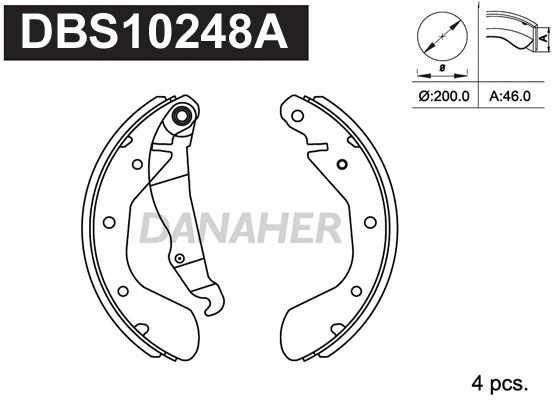 Brake Shoe Set (DBS10248A)