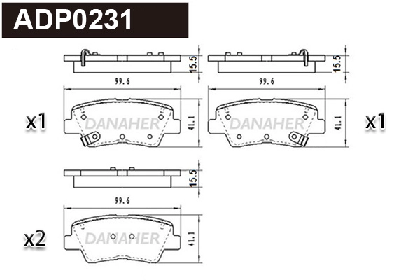 Brake Pad Set, disc brake (ADP0231)