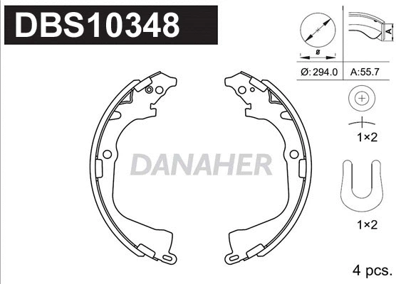 Brake Shoe Set (DBS10348)