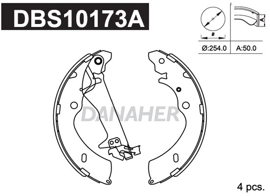 Brake Shoe Set (DBS10173A)