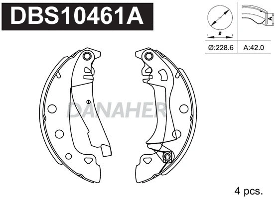 Brake Shoe Set (DBS10461A)