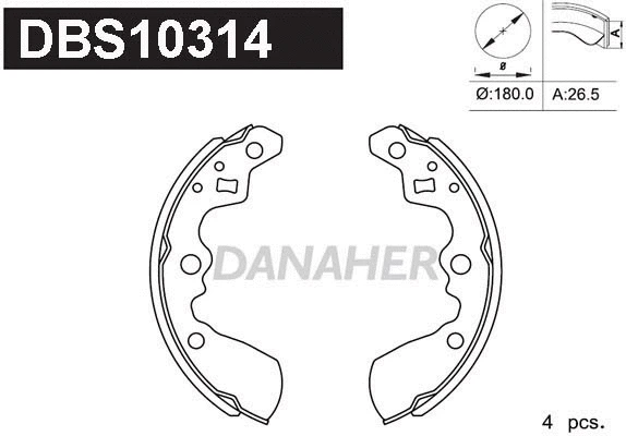Brake Shoe Set (DBS10314)