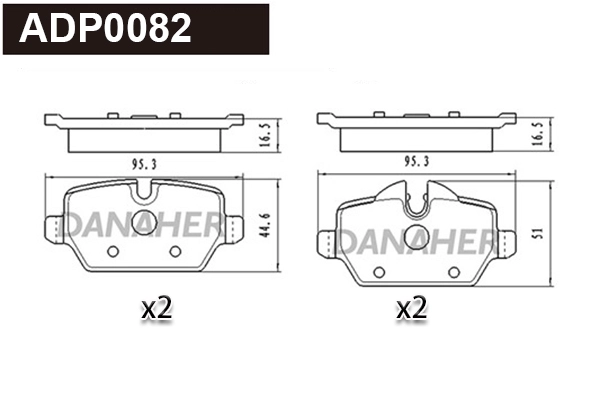 Brake Pad Set, disc brake (ADP0082)