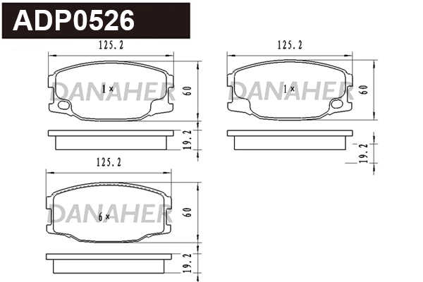 Brake Pad Set, disc brake (ADP0526)