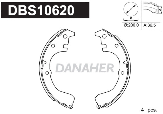 Brake Shoe Set (DBS10620)