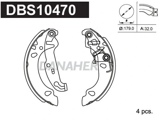 Brake Shoe Set (DBS10470)