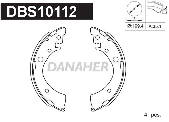 Brake Shoe Set (DBS10112)