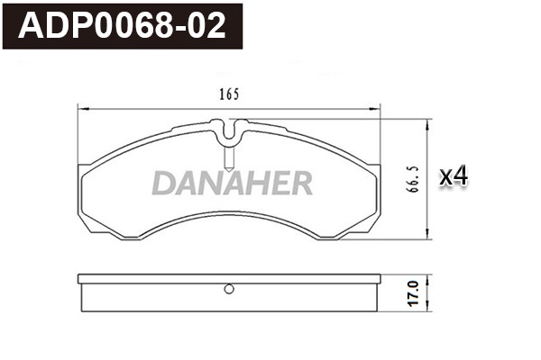 Brake Pad Set, disc brake (ADP0068-02)