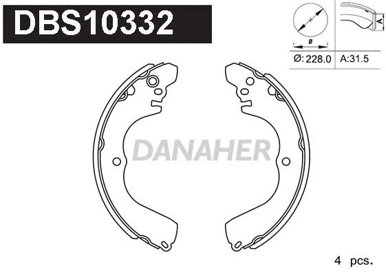 Brake Shoe Set (DBS10332)