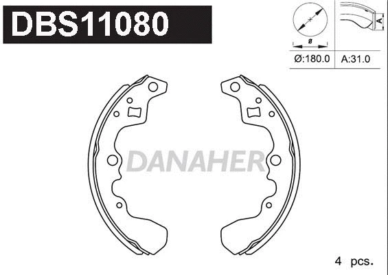 Brake Shoe Set (DBS11080)