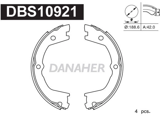 Brake Shoe Set, parking brake (DBS10921)