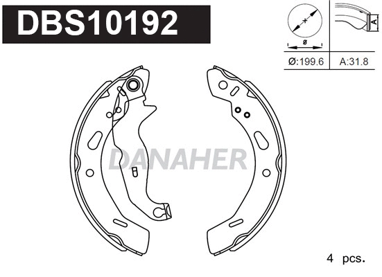Brake Shoe Set (DBS10192)