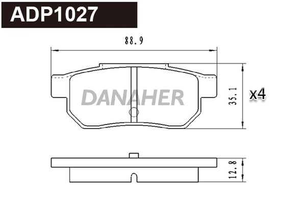 Brake Pad Set, disc brake (ADP1027)