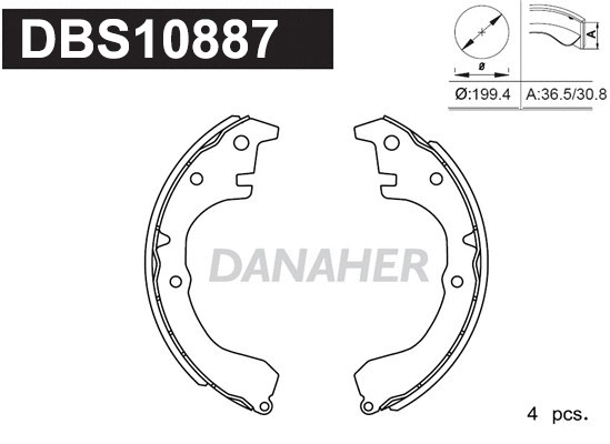 Brake Shoe Set (DBS10887)