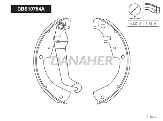Brake Shoe Set (DBS10754A)