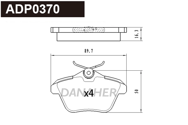 Brake Pad Set, disc brake (ADP0370)