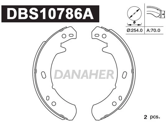 Brake Shoe Set, parking brake (DBS10786A)