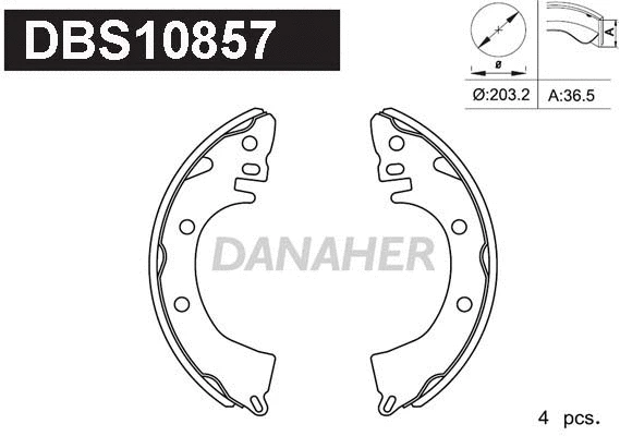 Brake Shoe Set (DBS10857)