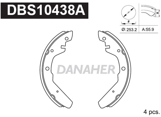 Brake Shoe Set (DBS10438A)