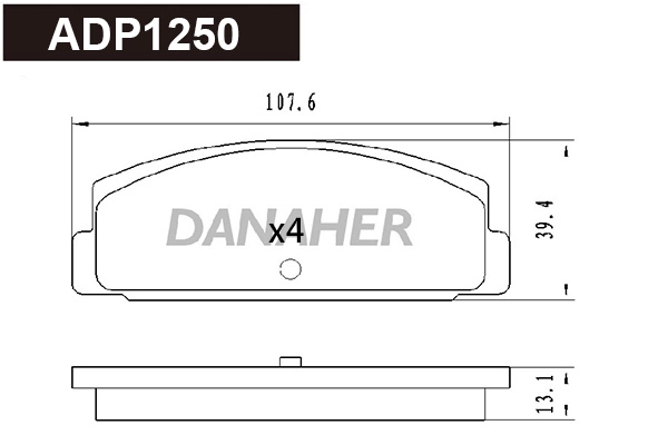 Brake Pad Set, disc brake (ADP1250)