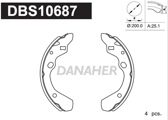 Brake Shoe Set (DBS10687)