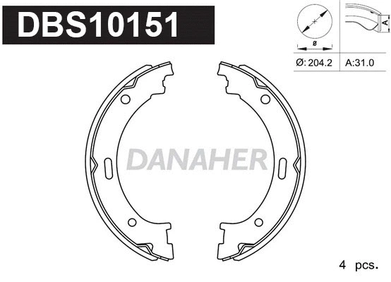 Brake Shoe Set, parking brake (DBS10151)