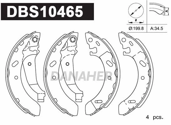 Brake Shoe Set (DBS10465)