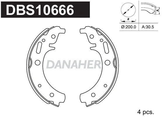 Brake Shoe Set (DBS10666)