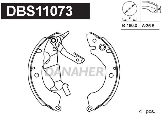 Brake Shoe Set (DBS11073)