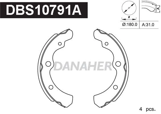 Brake Shoe Set (DBS10791A)