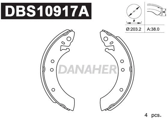 Brake Shoe Set (DBS10917A)