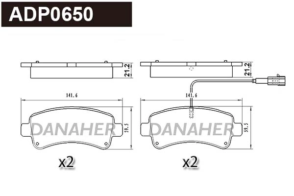 Brake Pad Set, disc brake (ADP0650)