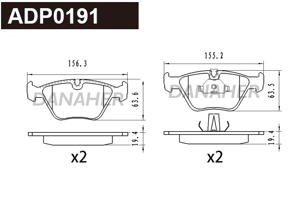 Brake Pad Set, disc brake (ADP0191)