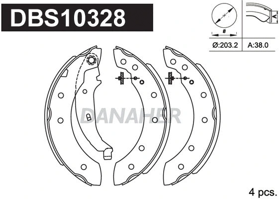 Brake Shoe Set (DBS10328)