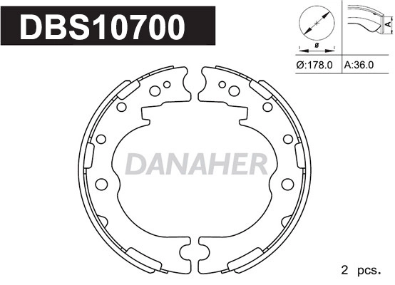Brake Shoe Set, parking brake (DBS10700)