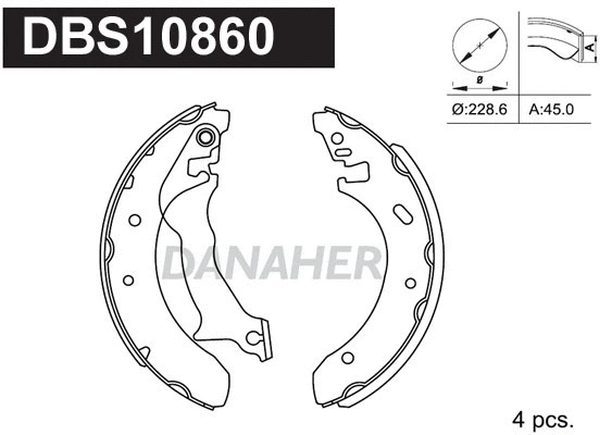 Brake Shoe Set (DBS10860)