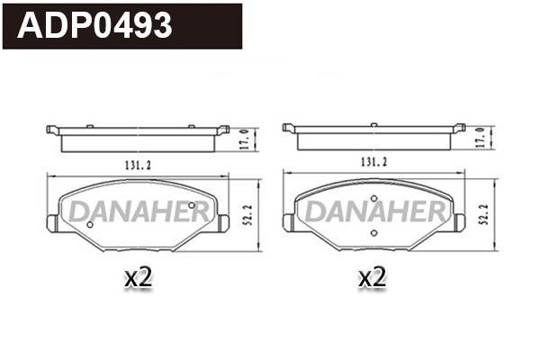Brake Pad Set, disc brake (ADP0493)