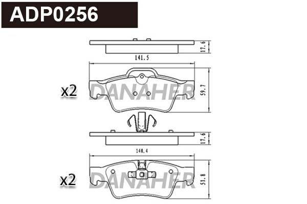 Brake Pad Set, disc brake (ADP0256)