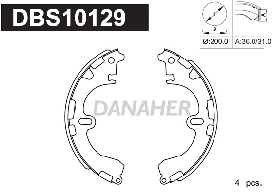Brake Shoe Set (DBS10129)