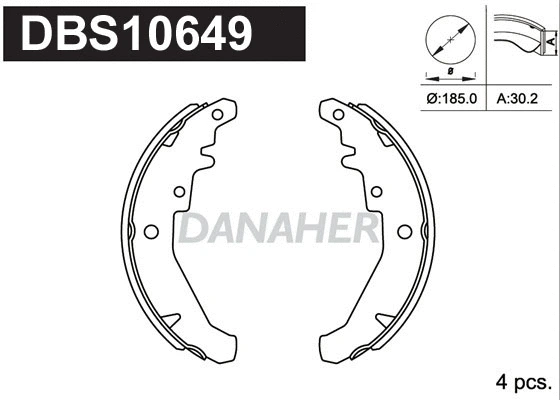 Brake Shoe Set (DBS10649)